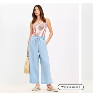 LOFT Light Blue Chambray Pants